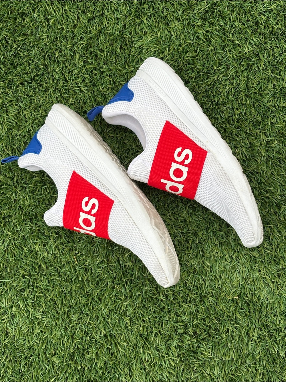 Adidas Lite Racer Adapt Men’s Slip-On Sneakers | Size 11 | White Red Blue - Picture 5 of 7